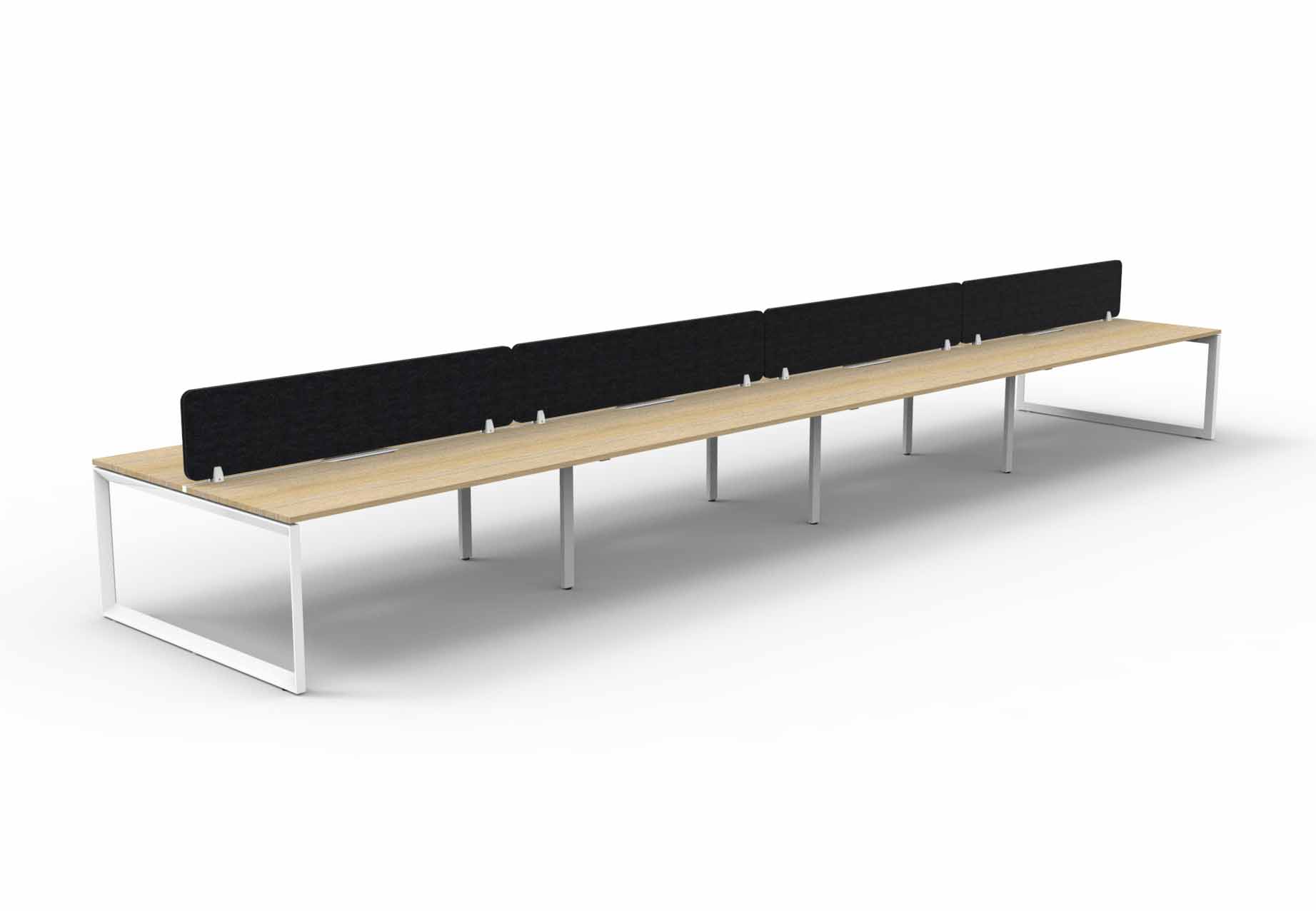 Loop 8 Person Double Sided Workstation - with Eco Screen